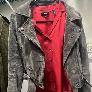 XS Herb colored Suede Jacket